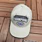 LSU Tigers National Champions 2003 Graphic Hat | Strap Back | Vintage 2000s College Football Beige Cap |