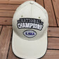 LSU Tigers National Champions 2003 Graphic Hat | Strap Back | Vintage 2000s College Football Beige Cap |