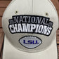 LSU Tigers National Champions 2003 Graphic Hat | Strap Back | Vintage 2000s College Football Beige Cap |