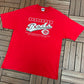 Cincinnati Reds Baseball Club Graphic Tee | Size Large | Vintage 2000s MLB Baseball Red T-Shirt |