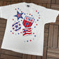 United States of America Big Print Graphic Tee | Size X-Large | Vintage 1990s Single Stitch Tourist T-Shirt |