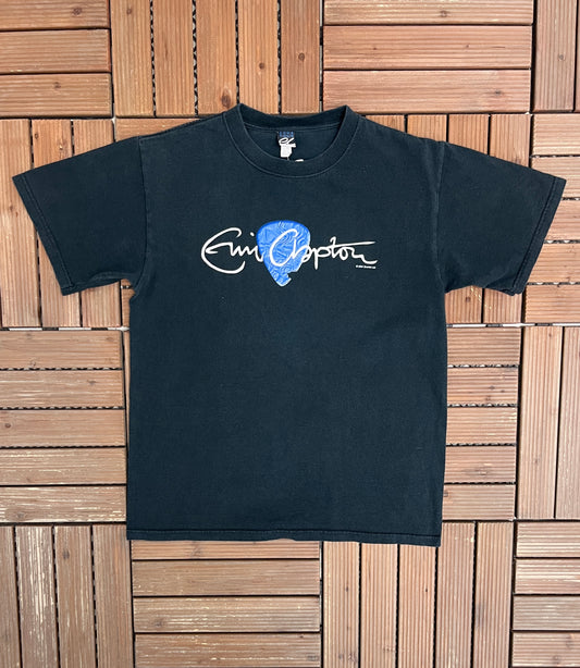 Eric Clapton World Tour 2004 Graphic Tee | Size Medium | Vintage 2000s Rock & Blues Music Black T-Shirt |