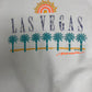 Las Vegas, Nevada Graphic Crewneck | Size X-Large | Vintage 1990s Promotional Tourist White Sweater |