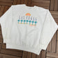 Las Vegas, Nevada Graphic Crewneck | Size X-Large | Vintage 1990s Promotional Tourist White Sweater |