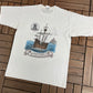 John Cabot Newfoundland Graphic Tee | Size Medium | Vintage 1990s Tourist White T-Shirt |