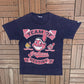 Cleveland Indians Team Of Destiny Graphic Tee | Size Medium | Vintage 1990s MLB Baseball Blue T-Shirt |