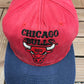 Chicago Bulls Embroidered Graphic Hat | Snap Back | Vintage 2000s NBA Basketball Red Cap |