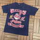 Cleveland Indians Team Of Destiny Graphic Tee | Size Medium | Vintage 1990s MLB Baseball Blue T-Shirt |