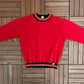 Roots Blank Red Crewneck | Size X-Large | Vintage 1990s Made in Canada Red Sweater |