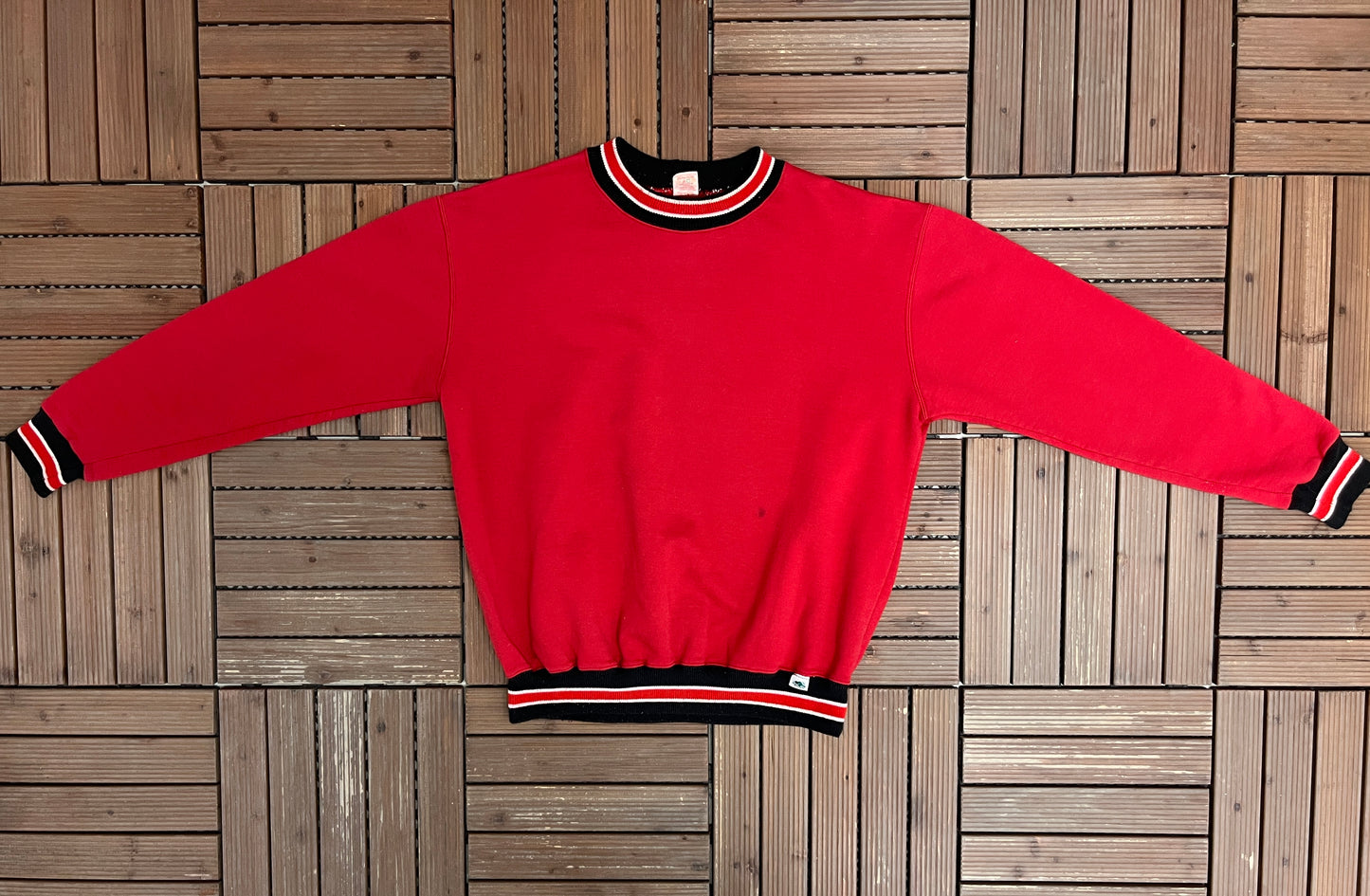 Roots Blank Red Crewneck | Size X-Large | Vintage 1990s Made in Canada Red Sweater |