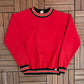 Roots Blank Red Crewneck | Size X-Large | Vintage 1990s Made in Canada Red Sweater |