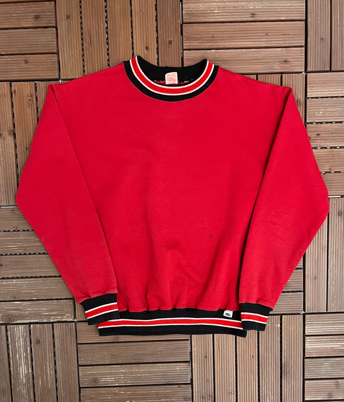 Roots Blank Red Crewneck | Size X-Large | Vintage 1990s Made in Canada Red Sweater |