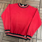 Roots Blank Red Crewneck | Size X-Large | Vintage 1990s Made in Canada Red Sweater |