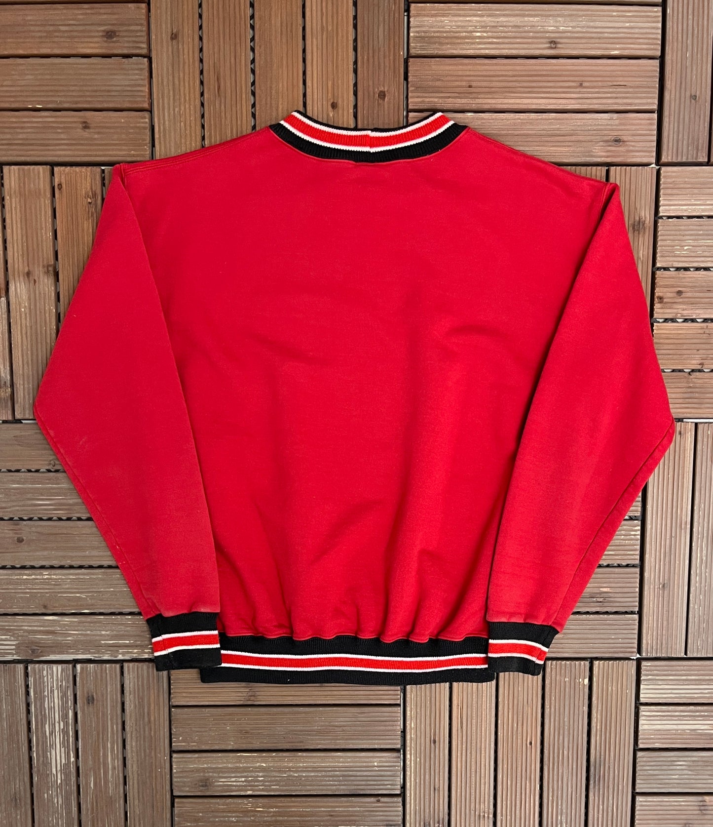 Roots Blank Red Crewneck | Size X-Large | Vintage 1990s Made in Canada Red Sweater |