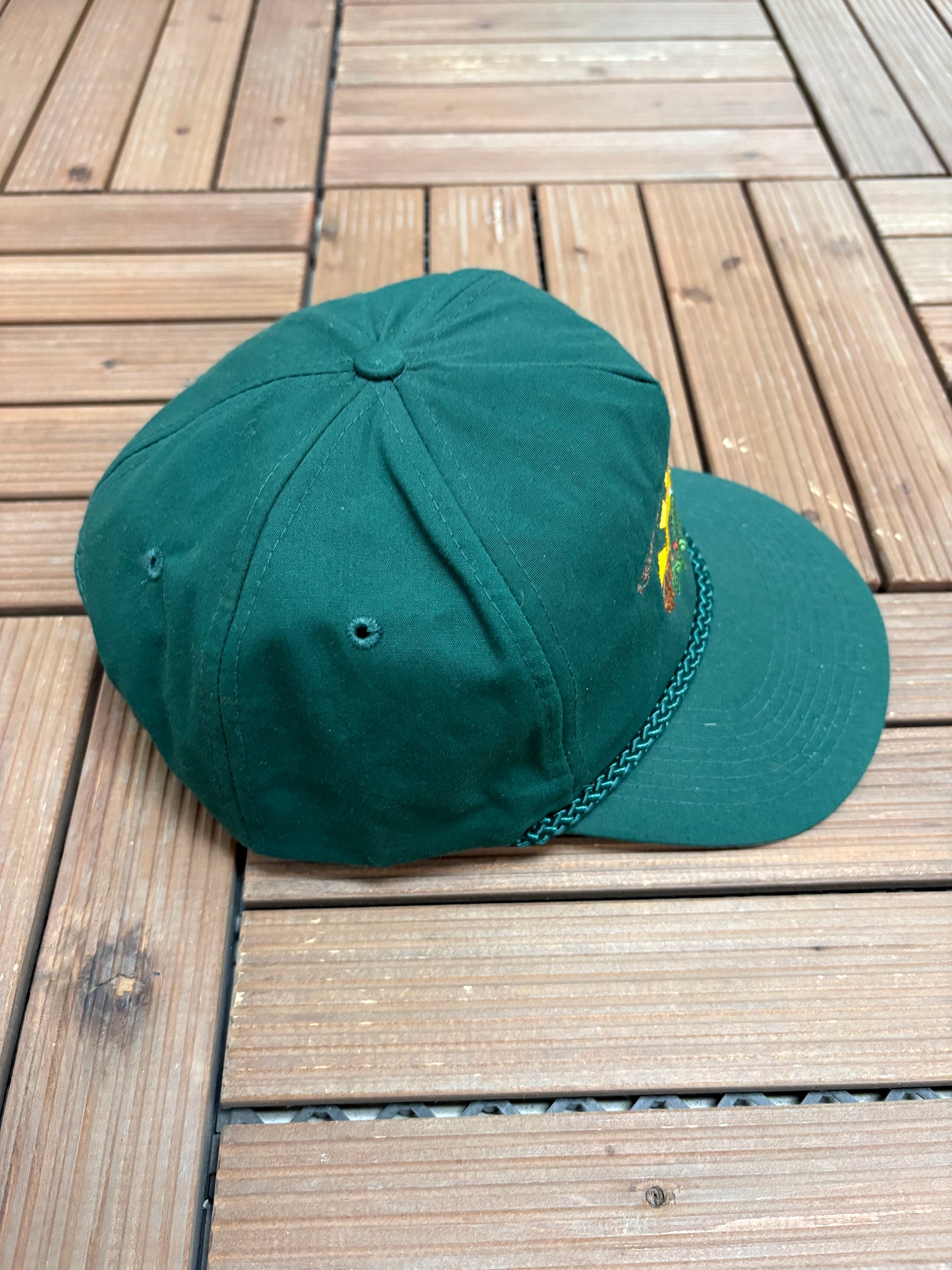 Ohio Tobacco Museum Graphic Hat | Snap Back | Vintage 1990s Promotional Green Cap |