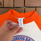 Denver Broncos Graphic Tee | Size Small | Vintage 1980s NFL Football White Long Sleeve |