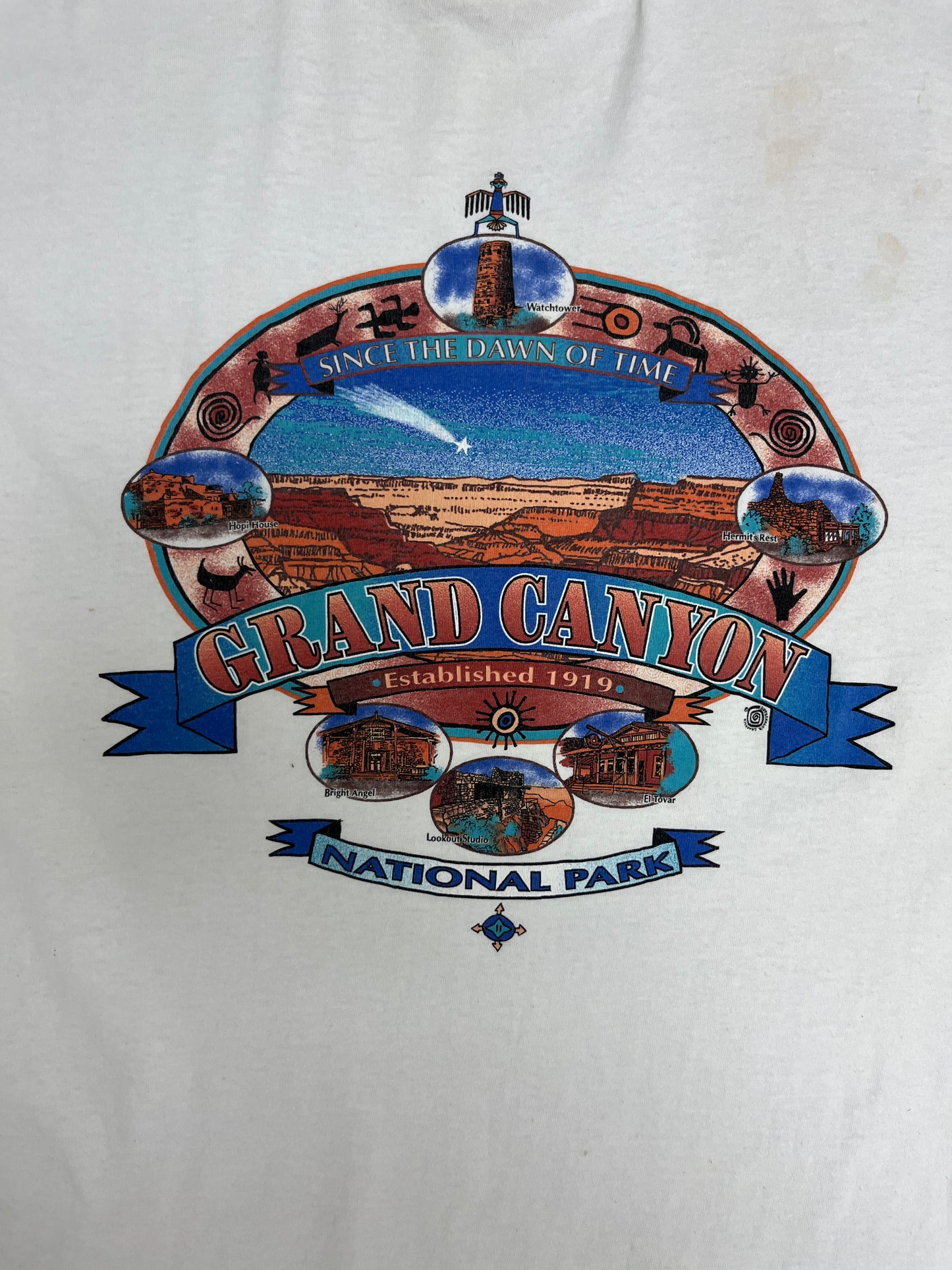 Grand Canyon National Park Graphic Tee | Size XX-Large | Vintage 2000s Tourist White T-Shirt |