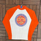 Denver Broncos Graphic Tee | Size Small | Vintage 1980s NFL Football White Long Sleeve |