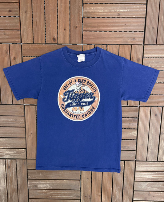 Tigger Since 1968 Graphic Tee | Size Small | Vintage 2000s Cartoon Promotional Blue T-Shirt |