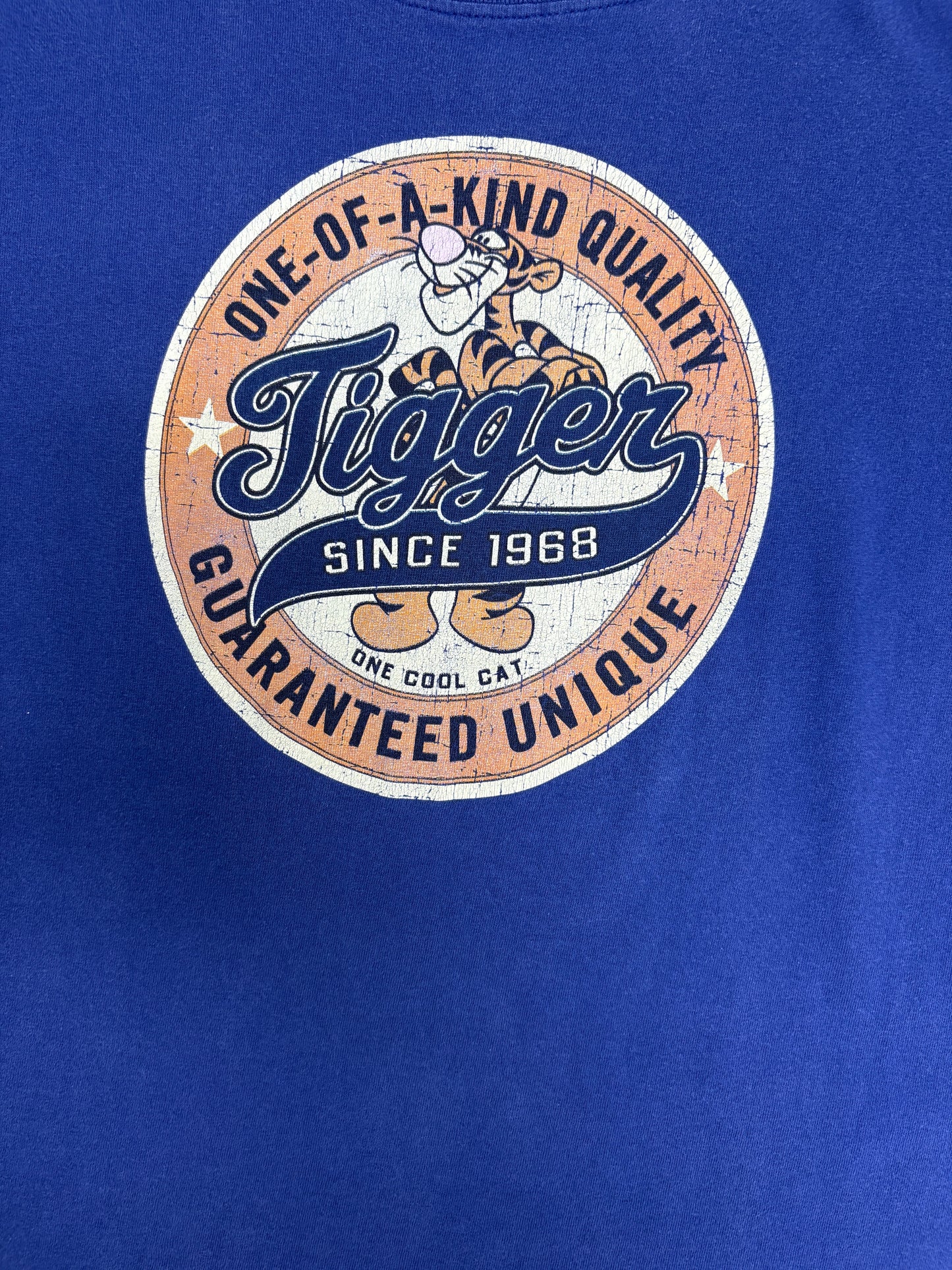 Tigger Since 1968 Graphic Tee | Size Small | Vintage 2000s Cartoon Promotional Blue T-Shirt |