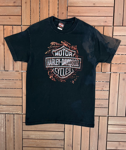 Harley Davidson Minnesota Graphic Tee | Size Medium | Vintage 2000s Biker Motorcycle Black T-Shirt |