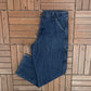 Wrangler Fleece Lined Straight Leg Denim Jeans | Size 34 x 30 | Vintage 2000s Blue Jeans |