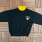 Pittsburgh Steelers Embroidered Turtleneck Graphic Crewneck | Size X-Large | Vintage 1990s NFL Football Black Sweater |