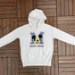 Disney Mickey Mouse Graphic Hoodie | Size Large | Retro 2000s Cartoon White Sweatshirt |