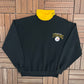 Pittsburgh Steelers Embroidered Turtleneck Graphic Crewneck | Size X-Large | Vintage 1990s NFL Football Black Sweater |