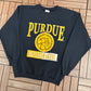 Purdue Boilermakers Graphic Crewneck | Size X-Large | Vintage 1990s College Black Sweater |