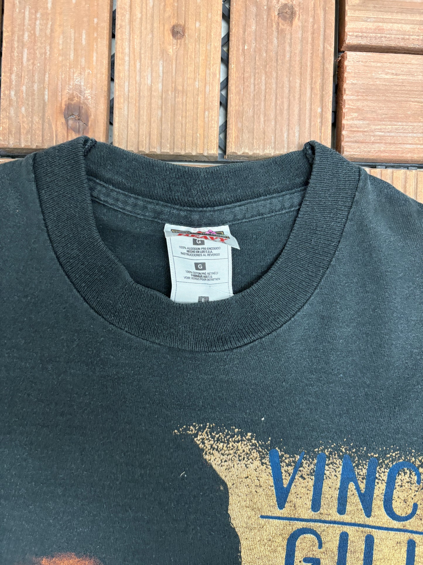 Vince Gill Kraft Country Tour '97 Graphic Tee | Size Large | Vintage 1990s Country Black T-Shirt |