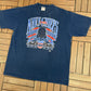 United States Navy Chiefs Graphic Tee | Size X-Large | Vintage 1990s Promotional Blue T-Shirt |