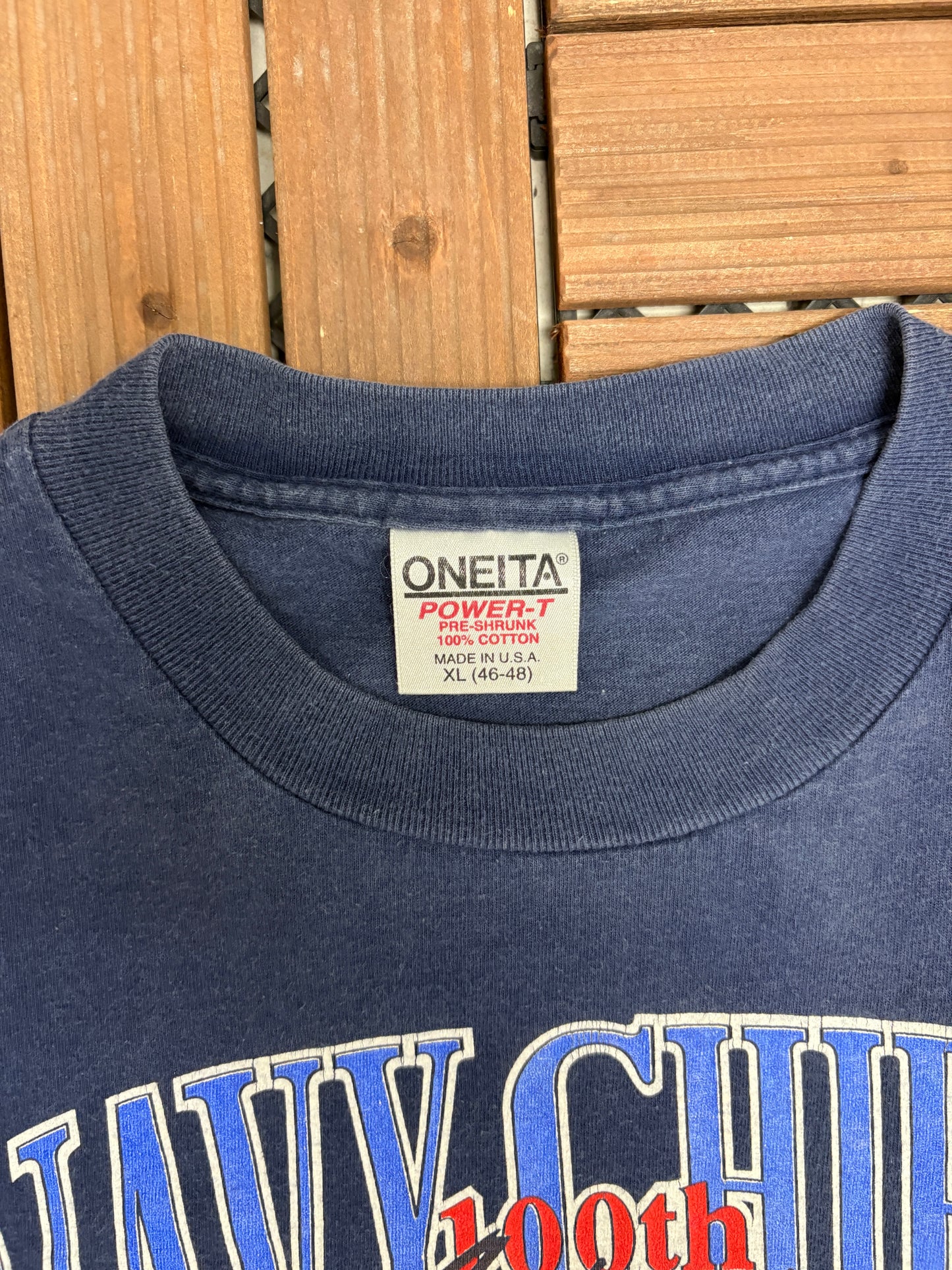 United States Navy Chiefs Graphic Tee | Size X-Large | Vintage 1990s Promotional Blue T-Shirt |