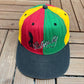 Bob Marley Embroidered Graphic Hat | Snap Back | Vintage 1990s Promotional Reggae Music Colourful Cap |