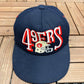 San Francisco 49ers Graphic Hat | Snap Back | Vintage 1990s NFL Football Blue Cap |