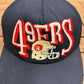 San Francisco 49ers Graphic Hat | Snap Back | Vintage 1990s NFL Football Blue Cap |