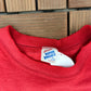 Audubon Spell Out Graphic Crewneck | Size X-Large | Vintage 1990s Made in USA Red Sweater |