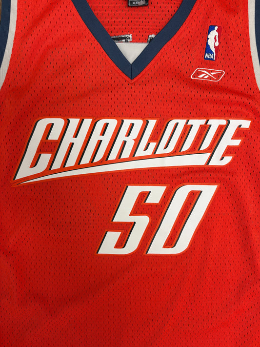 Charlotte Bobcats Emeka Okafor Basketball Jersey | Size X-Large | Vintage 2000s NBA Basketball Reebok Orange Jersey |