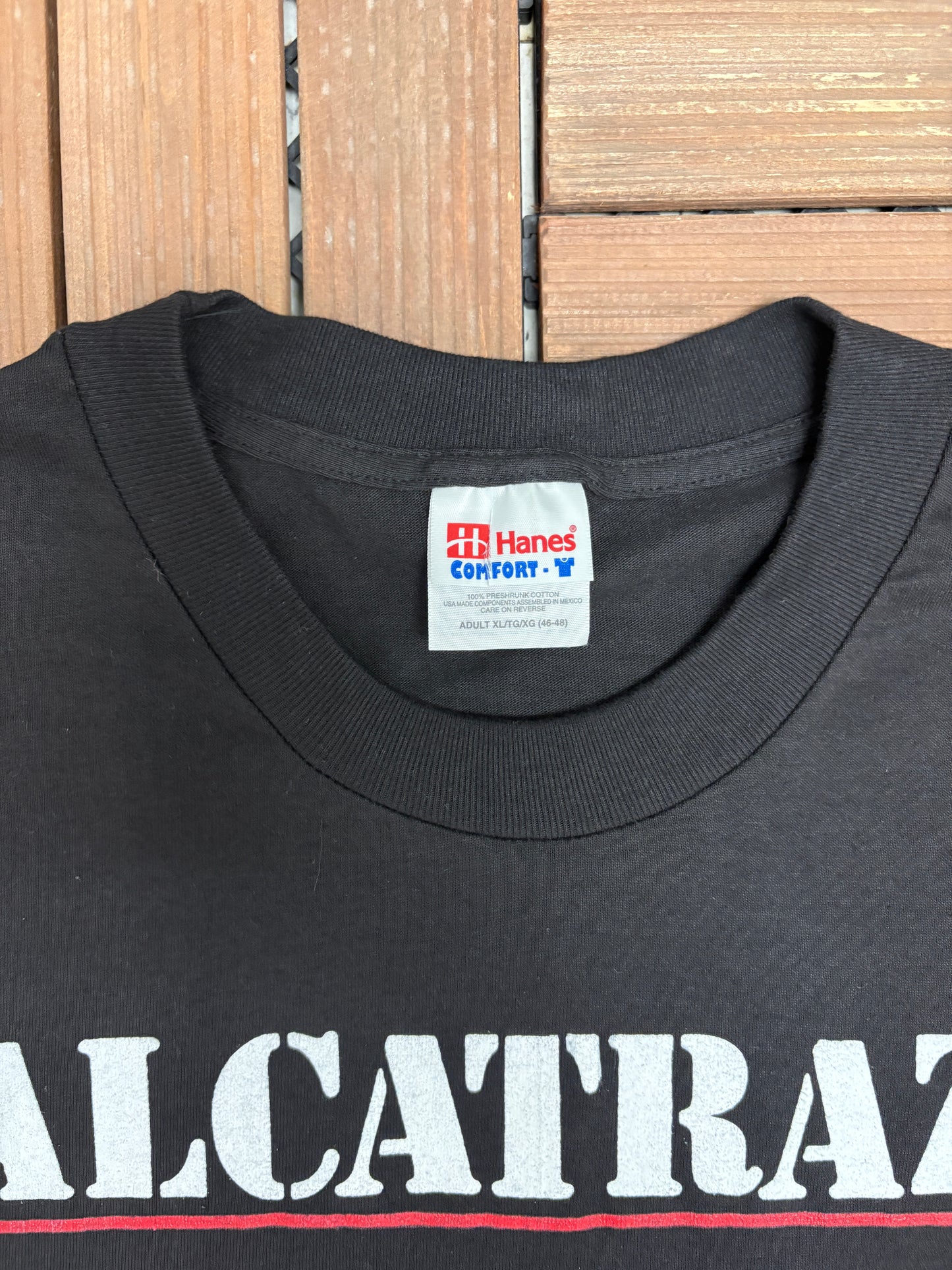 Alcatraz Psycho Ward Outpatient Graphic Tee | Size X-Large | Vintage 1990s Tourist Black T-Shirt |