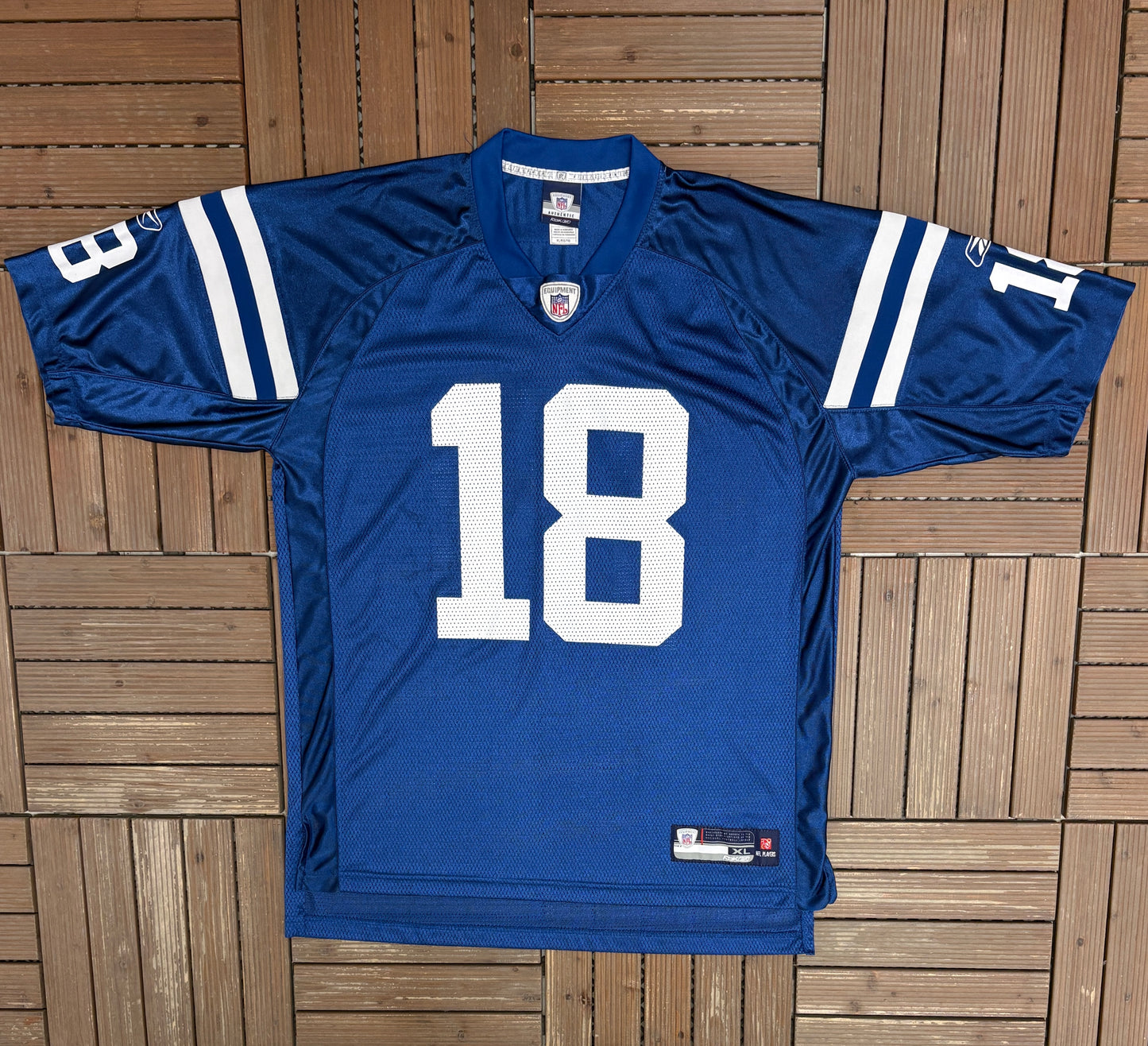 Indianapolis Colts Peyton Manning Football Jersey | Size X-Large | Vintage 2000s Yellow NFL Blue Jersey |
