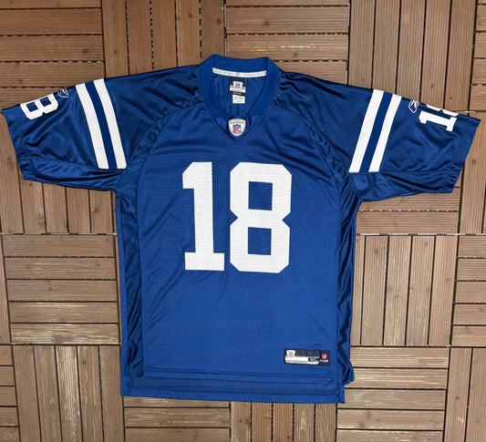 Indianapolis Colts Peyton Manning Football Jersey | Size X-Large | Vintage 2000s Yellow NFL Blue Jersey |