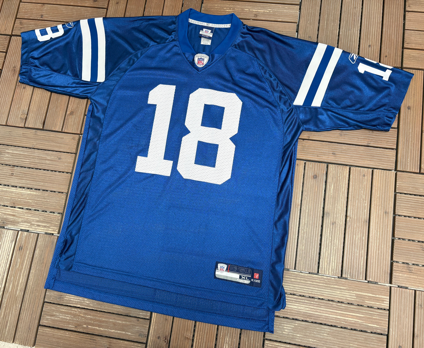Indianapolis Colts Peyton Manning Football Jersey | Size X-Large | Vintage 2000s Yellow NFL Blue Jersey |