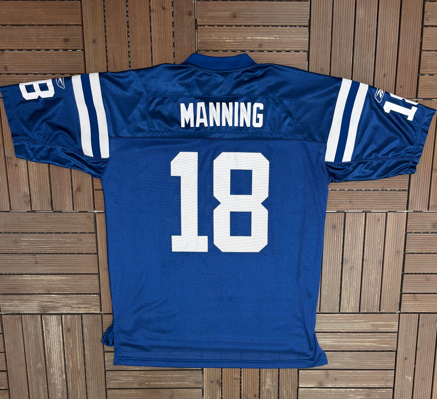 Indianapolis Colts Peyton Manning Football Jersey | Size X-Large | Vintage 2000s Yellow NFL Blue Jersey |