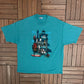 Lighthouses of the Chesapeake Graphic Tee | Size XX-Large | Vintage 2000s Tourist Teal T-Shirt |