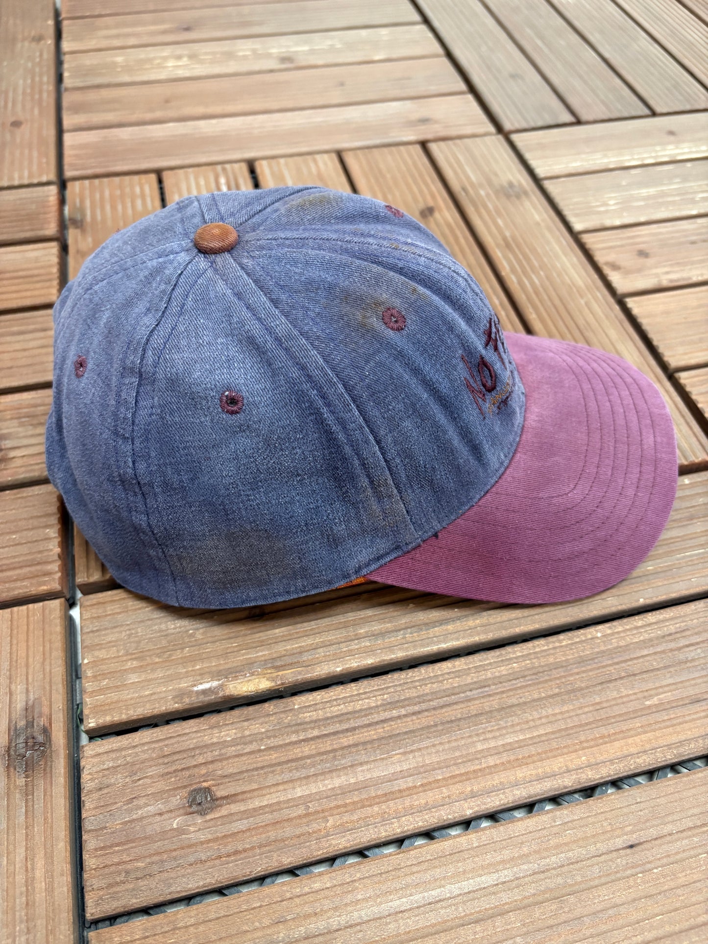 No Fear Dangerous Sports Gear Embroidered Hat | Snap Back | Vintage 1990s Branded Blue Cap |