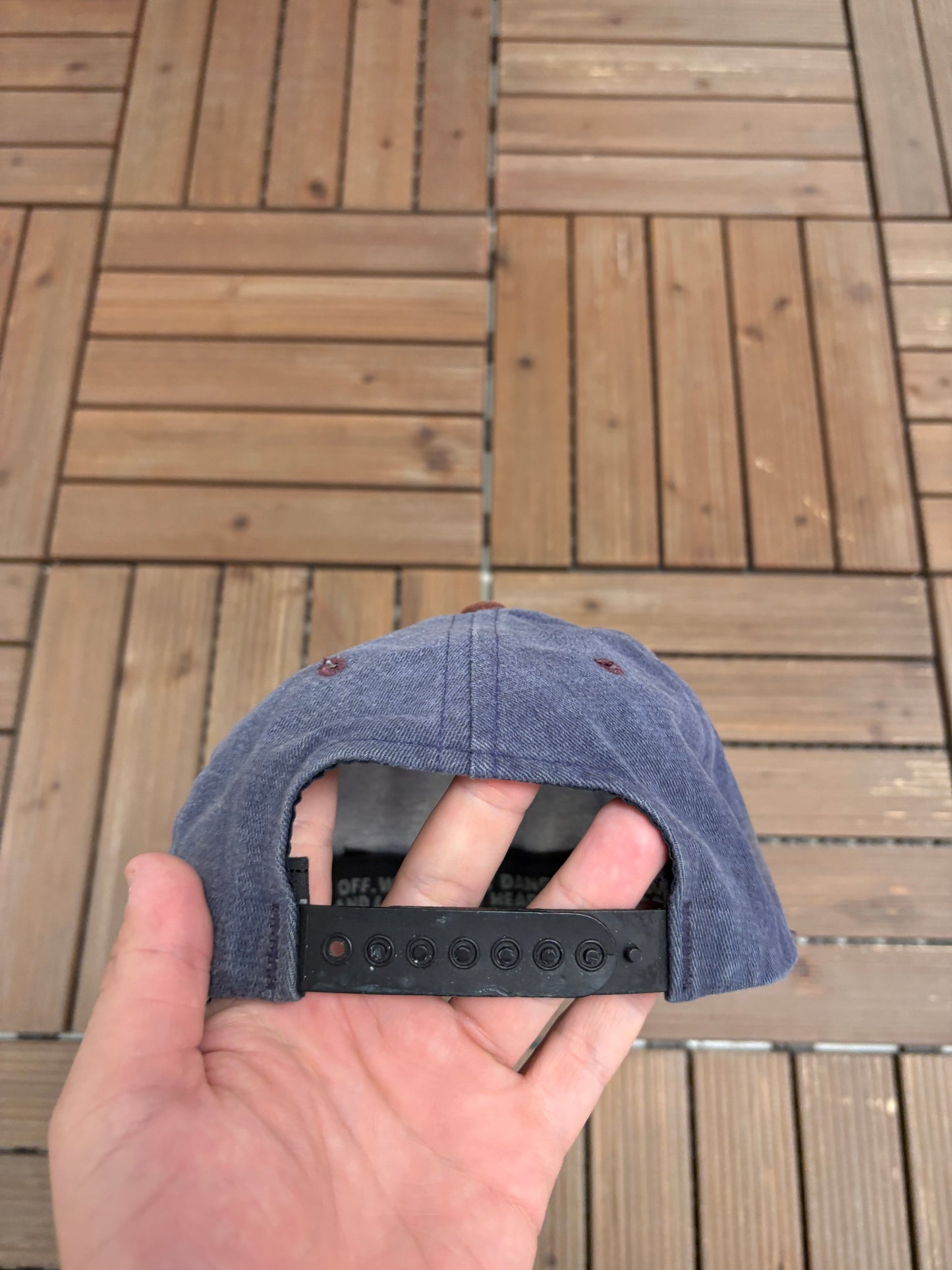 No Fear Dangerous Sports Gear Embroidered Hat | Snap Back | Vintage 1990s Branded Blue Cap |