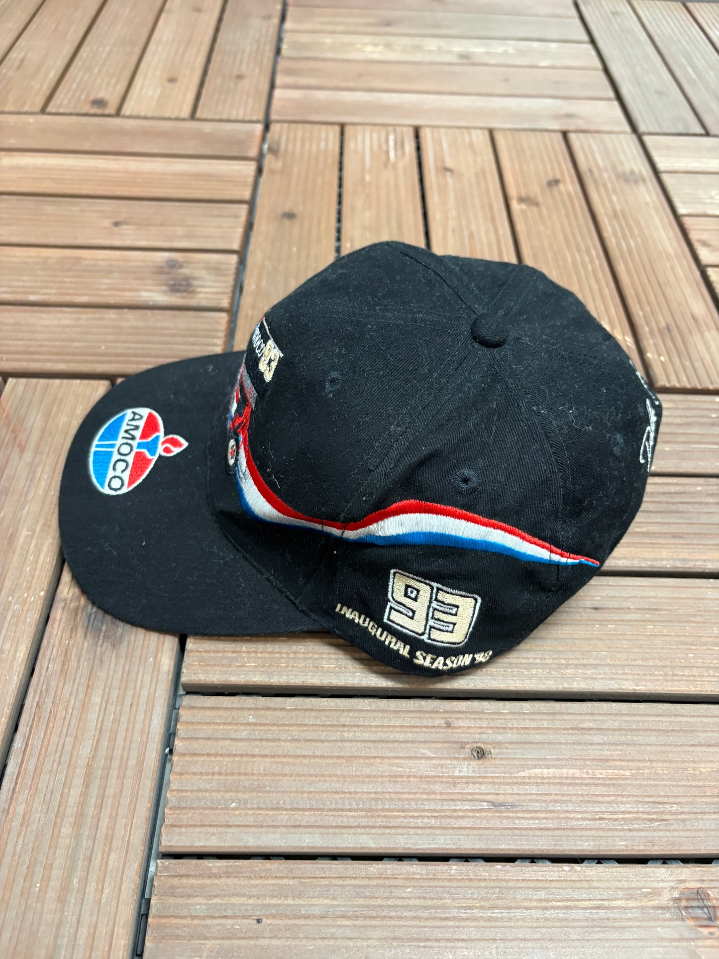 Dave Blaney Inaugural Season '98 Embroidered Hat | Snap Back | Vintage 1990s NASCAR Racing Black Cap |