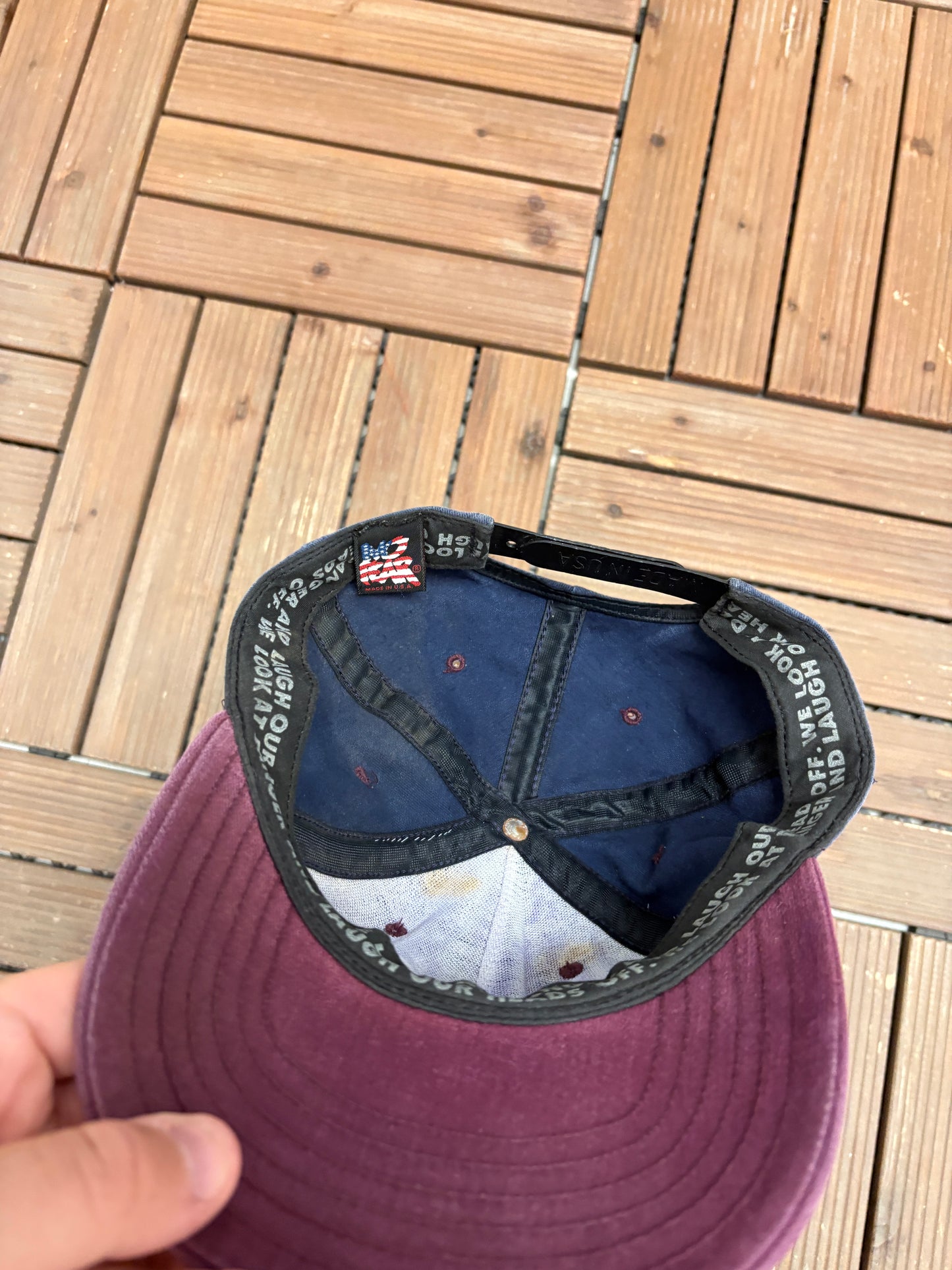 No Fear Dangerous Sports Gear Embroidered Hat | Snap Back | Vintage 1990s Branded Blue Cap |