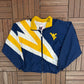 West Virginia Mountaineers Embroidered Graphic Windbreaker | Size Small | Vintage 1990s College Windbreaker Coat |