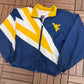 West Virginia Mountaineers Embroidered Graphic Windbreaker | Size Small | Vintage 1990s College Windbreaker Coat |
